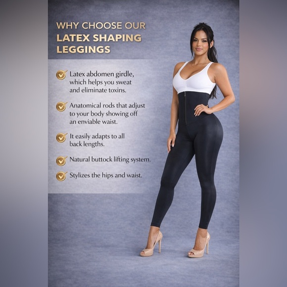 Latex Shaping Leggings with Technology - MeliBelt Ref. 7128 - Picture 13 of 15